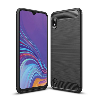 [Užsakomoji prekė] Dėklas skirtas Samsung Galaxy A10 / M10 - Techsuit Carbon Silicone - Juodas