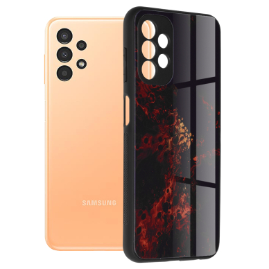 [Užsakomoji prekė] Dėklas skirtas Samsung Galaxy A13 4G - Techsuit Glaze Series - Raudonas Nebula