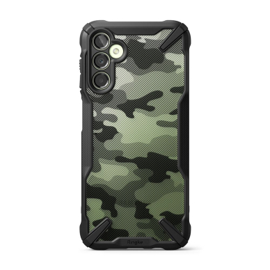 [Užsakomoji prekė] Dėklas skirtas Samsung Galaxy A14 4G / 5G - Ringke Fusion X Design - Camo Juodas  1