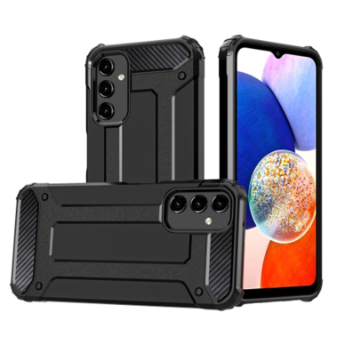 [Užsakomoji prekė] Dėklas skirtas Samsung Galaxy A14 4G / 5G - Techsuit Hybrid Armor - Juodas