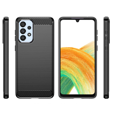 [Užsakomoji prekė] Dėklas skirtas Samsung Galaxy A33 5G - Techsuit Carbon Silicone - Juodas  1