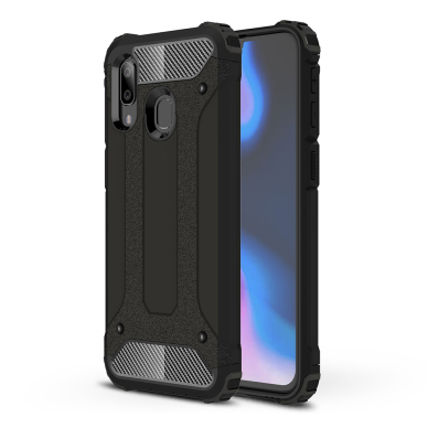 [Užsakomoji prekė] Dėklas skirtas Samsung Galaxy A40 - Techsuit Hybrid Armor - Juodas