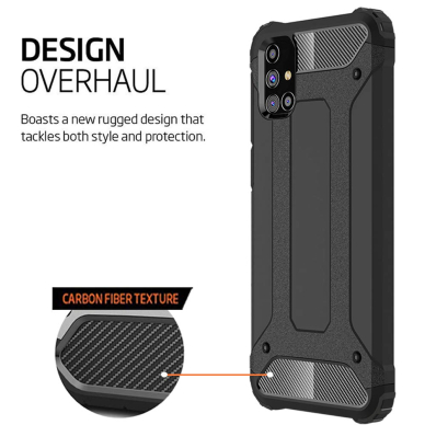 [Užsakomoji prekė] Dėklas skirtas Samsung Galaxy M51 - Techsuit Hybrid Armor - Juodas 1