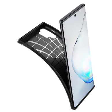 [Užsakomoji prekė] Dėklas skirtas Samsung Galaxy Note 10 Plus 4G / Note 10 Plus 5G - Spigen Rugged Armor - Juodas 1