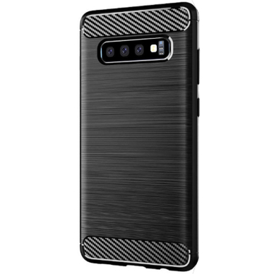 [Užsakomoji prekė] Dėklas skirtas Samsung Galaxy S10 - Techsuit Carbon Silicone - Juodas 3