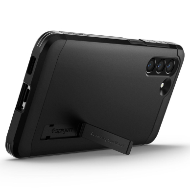 [Užsakomoji prekė] Dėklas skirtas Samsung Galaxy S21 FE - Spigen Tough Armor - Juodas  5