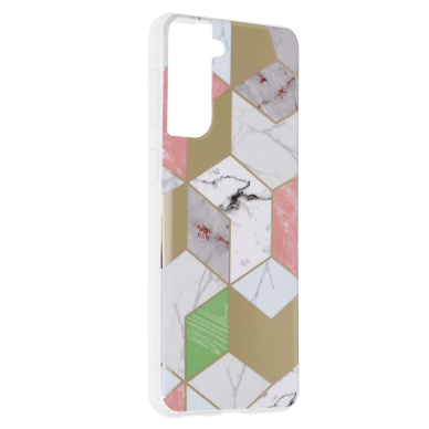 [Užsakomoji prekė] Dėklas skirtas Samsung Galaxy S21 Plus 5G - Techsuit Marble Series - Violetinis Hex  1