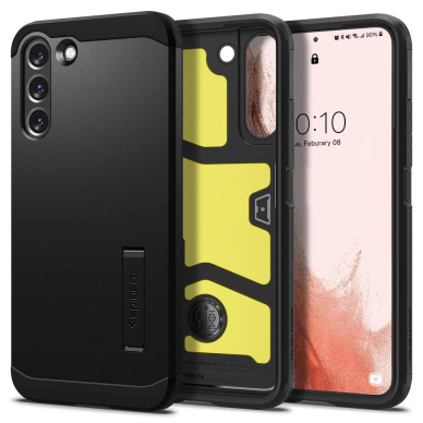 [Užsakomoji prekė] Dėklas skirtas Samsung Galaxy S22 5G - Spigen Tough Armor - Juodas