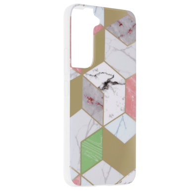 [Užsakomoji prekė] Dėklas skirtas Samsung Galaxy S22 5G - Techsuit Marble Series - Violetinis Hex  1