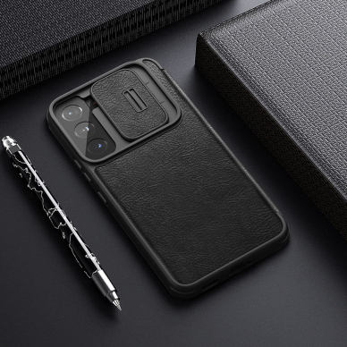 [Užsakomoji prekė] Dėklas skirtas Samsung Galaxy S22 Plus 5G - Nillkin QIN Leather Pro Case - Juodas  3