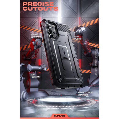 [Užsakomoji prekė] Dėklas skirtas Samsung Galaxy S22 Ultra 5G - Supcase Unicorn Beetle Pro - Juodas  6