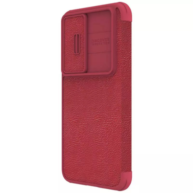 [Užsakomoji prekė] Dėklas skirtas Samsung Galaxy S23 - Nillkin QIN Leather Pro Case - Raudonas YKR801 3