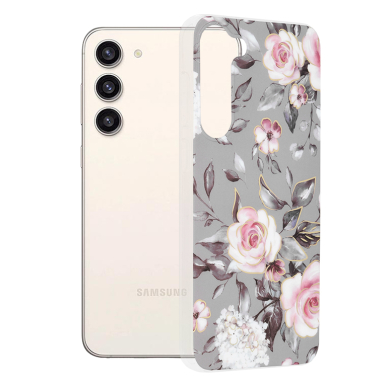 [Užsakomoji prekė] Dėklas skirtas Samsung Galaxy S23 Plus - Techsuit Marble Series - Bloom of Ruth Pilkas