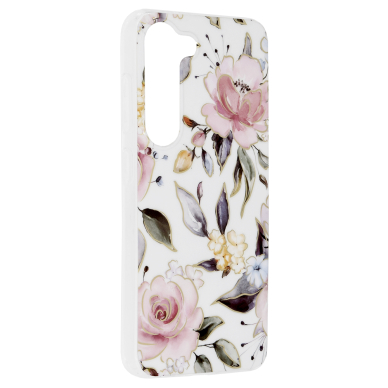 [Užsakomoji prekė] Dėklas skirtas Samsung Galaxy S23 - Techsuit Marble Series - Chloe Baltas  1