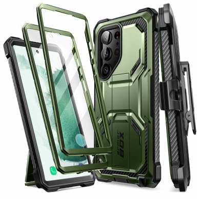 [Užsakomoji prekė] Dėklas skirtas Samsung Galaxy S23 Ultra + Folie - I-Blason Armorbox - Žalias