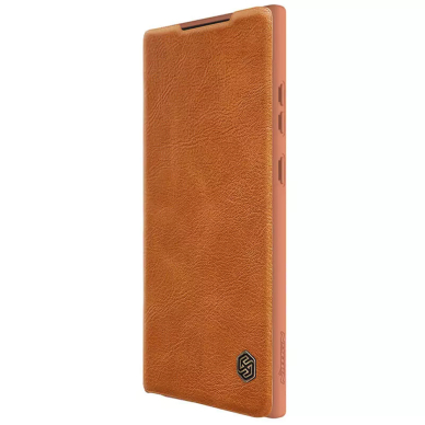 [Užsakomoji prekė] Dėklas skirtas Samsung Galaxy S23 Ultra - Nillkin QIN Leather Pro Case - Rudas  1