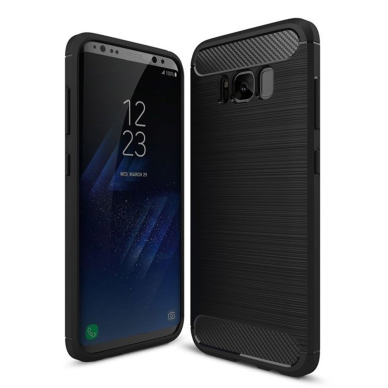 [Užsakomoji prekė] Dėklas skirtas Samsung Galaxy S8 - Techsuit Carbon Silicone - Juodas