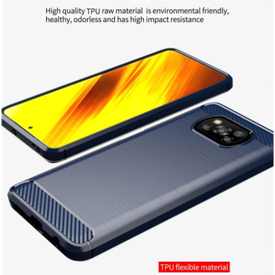 [Užsakomoji prekė] Dėklas skirtas Xiaomi Poco X3 / Poco X3 NFC / Poco X3 Pro - Techsuit Carbon Silicone - Juodas 5