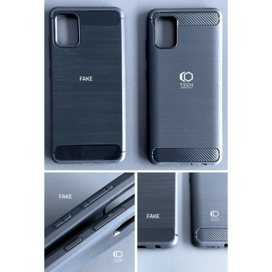 [Užsakomoji prekė] Dėklas skirtas Xiaomi Redmi 10 2021 / Redmi 10 2022 - Techsuit Carbon Silicone - Juodas 5