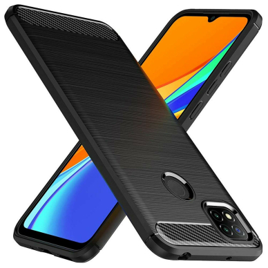 [Užsakomoji prekė] Dėklas skirtas Xiaomi Redmi 9C / Redmi 9C NFC - Techsuit Carbon Silicone - Juodas 6