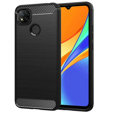 [Užsakomoji prekė] Dėklas skirtas Xiaomi Redmi 9C / Redmi 9C NFC - Techsuit Carbon Silicone - Juodas