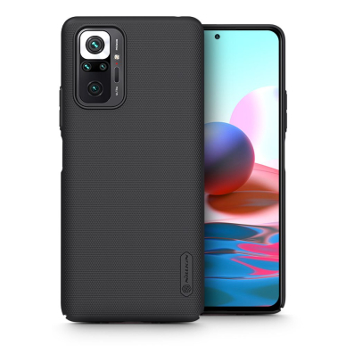 [Užsakomoji prekė] Dėklas skirtas Xiaomi Redmi Note 10 Pro / Note 10 Pro Max - Nillkin Super Frosted Shield - Juodas 1