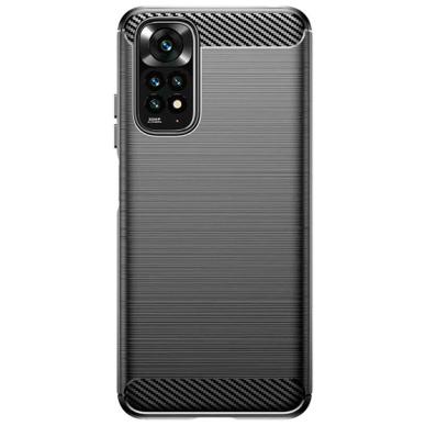 [Užsakomoji prekė] Dėklas skirtas Xiaomi Redmi Note 11 Pro 4G / Note 11 Pro 5G - Techsuit Carbon Silicone - Juodas 2