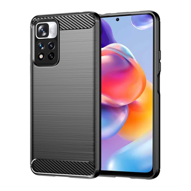 [Užsakomoji prekė] Dėklas skirtas Xiaomi Redmi Note 11 Pro+ 5G - Techsuit Carbon Silicone - Juodas