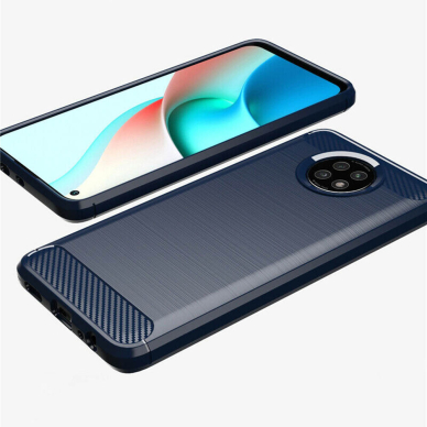 [Užsakomoji prekė] Dėklas skirtas Xiaomi Redmi Note 9T 5G - Techsuit Carbon Silicone - Juodas 6