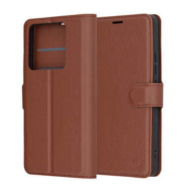 [Užsakomoji prekė] Dėklas Xiaomi 14T Pro - Techsuit Leather Folio - rudas