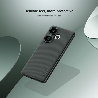 [Užsakomoji prekė] Dėklas Xiaomi Poco F6 - Nillkin Super Frosted Shield Pro - žalias 6