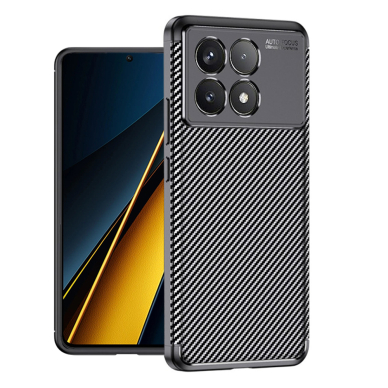 [Užsakomoji prekė] Dėklas Xiaomi Poco F6 Pro - Techsuit CarbonFiber - juodas