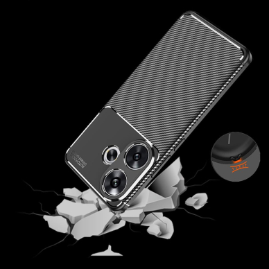 [Užsakomoji prekė] Dėklas Xiaomi Poco F6 - Techsuit CarbonFiber - juodas 2