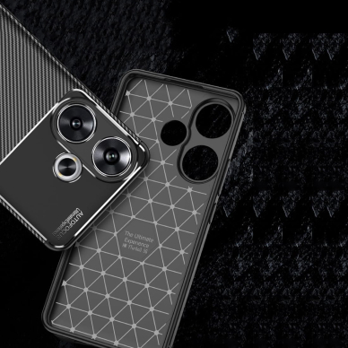 [Užsakomoji prekė] Dėklas Xiaomi Poco F6 - Techsuit CarbonFiber - juodas 3