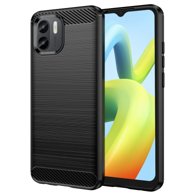 [Užsakomoji prekė] Dėklas Xiaomi Redmi A1 / A2 - Techsuit Carbon Silicone - Juodas