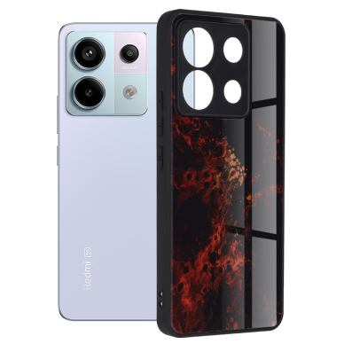 [Užsakomoji prekė] Dėklas Xiaomi Redmi Note 13 Pro 5G / Poco X6 - Techsuit Glaze Series - Raudonas Nebula