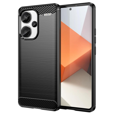 [Užsakomoji prekė] Dėklas Xiaomi Redmi Note 13 Pro+ - Techsuit Carbon Silicone - Juodas