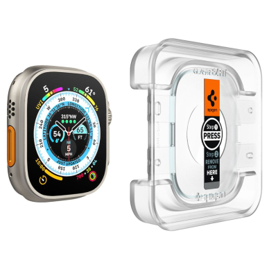 [Užsakomoji prekė] Ekrano apsauga skirta Apple Watch Ultra (2vnt) - Spigen Glas.TR EZ FIT - permatomas 2