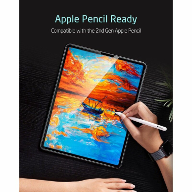 [Užsakomoji prekė] Ekrano apsauga skirta iPad Pro 12.9 (2018 / 2020 / 2021 / 2022) - ESR Tempered Glass 9H - permatomas 2