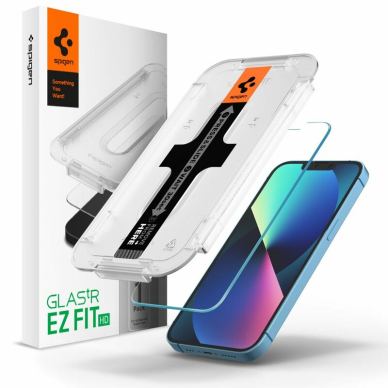 [Užsakomoji prekė] Ekrano apsauga skirta iPhone 13 / 13 Pro / 14 - Spigen Glas.TR EZ FIT - permatomas