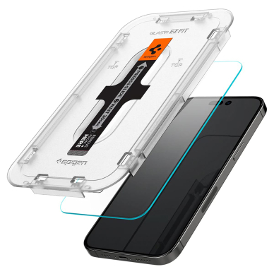 [Užsakomoji prekė] Ekrano apsauga skirta iPhone 14 Pro (2vnt) - Spigen Glas.TR EZ FIT - permatomas  1