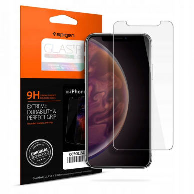 [Užsakomoji prekė] Ekrano apsauga skirta iPhone X / XS / 11 Pro - Spigen Glas.TR Slim - permatomas