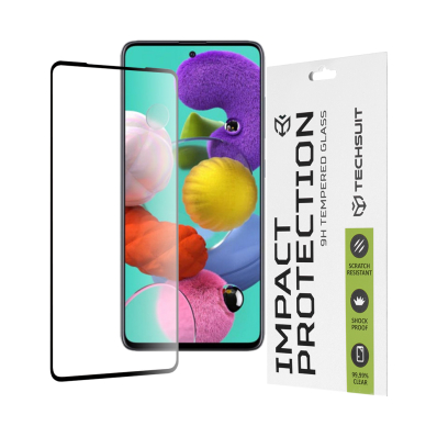 [Užsakomoji prekė] Ekrano apsauga skirta Samsung Galaxy A51 4G / A51 5G - Techsuit 111D Full Cover / Full Glue Glass - Juodas