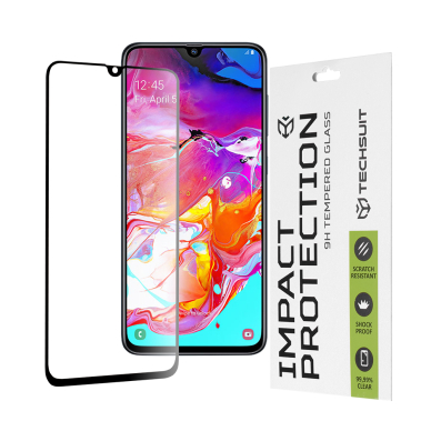 [Užsakomoji prekė] Ekrano apsauga skirta Samsung Galaxy A70 / A70s / A90 5G - Techsuit 111D Full Cover / Full Glue Glass - Juodas