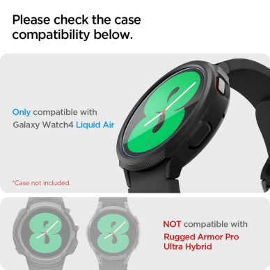 [Užsakomoji prekė] Ekrano apsauga skirta Samsung Galaxy Watch 4 / 5 40mm (2vnt) - Spigen Glas.TR EZ FIT - permatomas 6