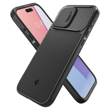 [Užsakomoji prekė] iPhone 15 Pro Max - Spigen Optik Armor - Juodas 4