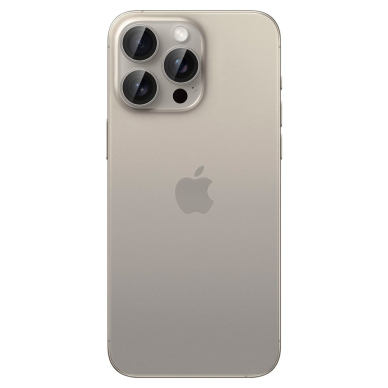 [Užsakomoji prekė] Kameros apsauga iPhone 14 Pro  / 14 Pro Max / 15 Pro / 15 Pro Max (set 2) - Spigen Glas.tR Optik - Natural Titanium 4