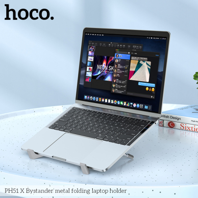 [Užsakomoji prekė] Laikiklis Laptop, max. 15.6" - Hoco X Bystander (PH51) - Sidabrinis 5