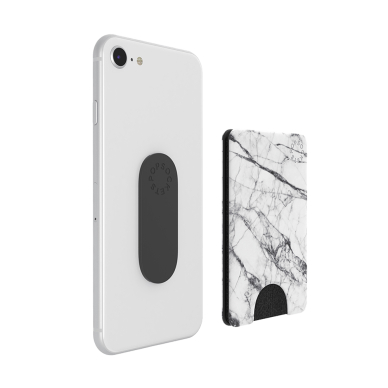 [Užsakomoji prekė] Laikiklis - PopSockets PopWallet - Baltas Marble 2