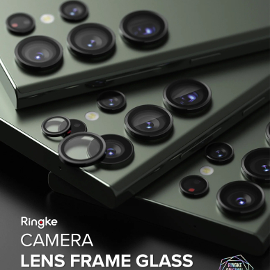 [Užsakomoji prekė] Plėvelė kamerai Samsung Galaxy S23 Ultra - Ringke Camera Lens Frame Glass - Juodas  2